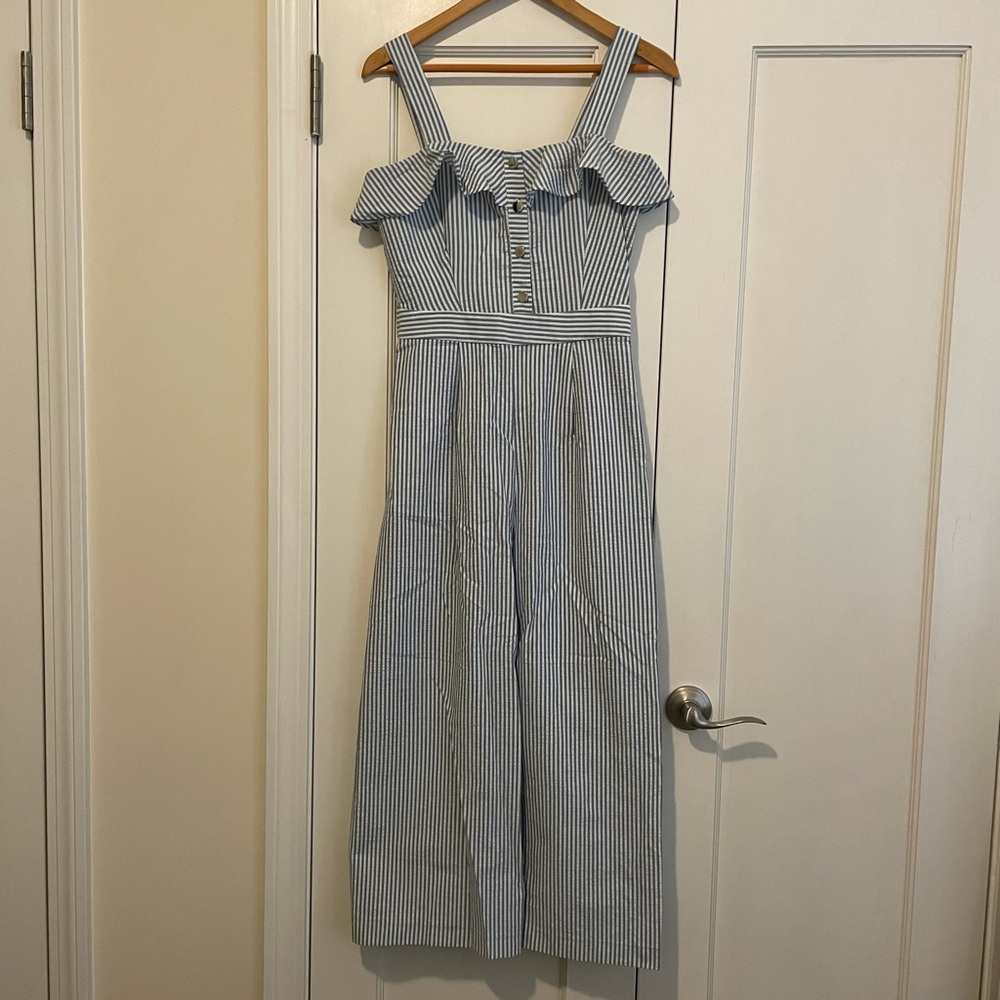 Zara Seersucker Jumpsuit